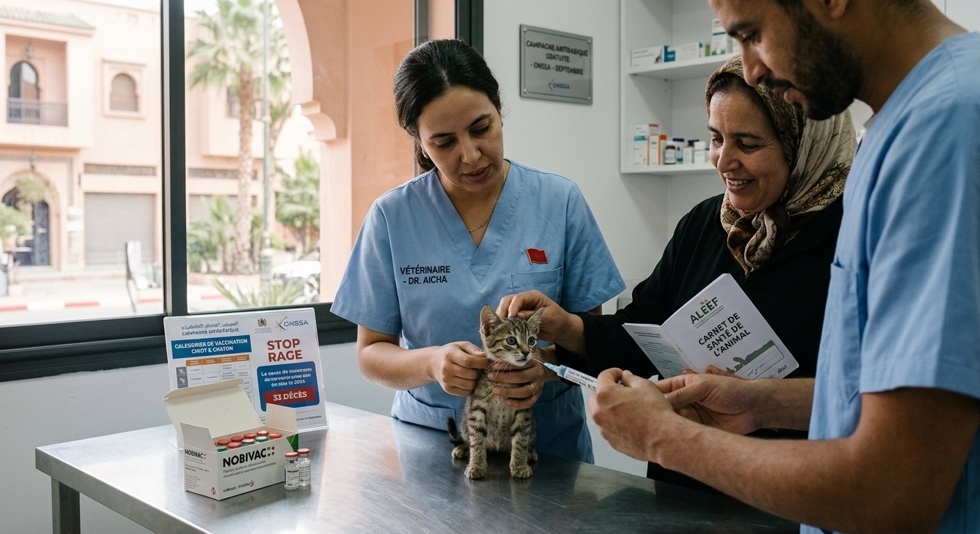 Vaccins du chien et du chat : calendrier et prix au Maroc